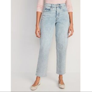 Old Navy Extra High Rise Sky-Hi Straight Jeans
